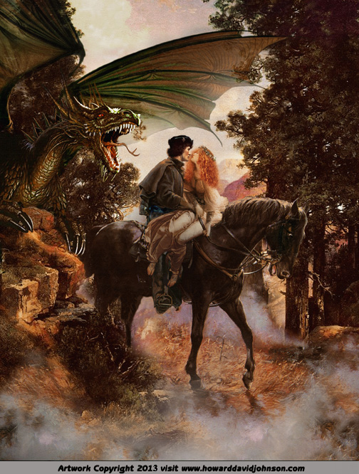 fantasy art dragon romance legendary